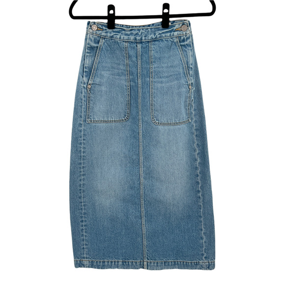 La Vie by Rebecca Taylor Midi Length Denim Skirt - Picture 11 of 11
